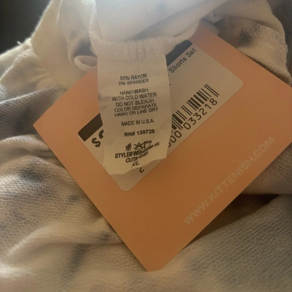 Kittenish To Dye For Blue Shorts Set-NWWT - Picture 6 of 8